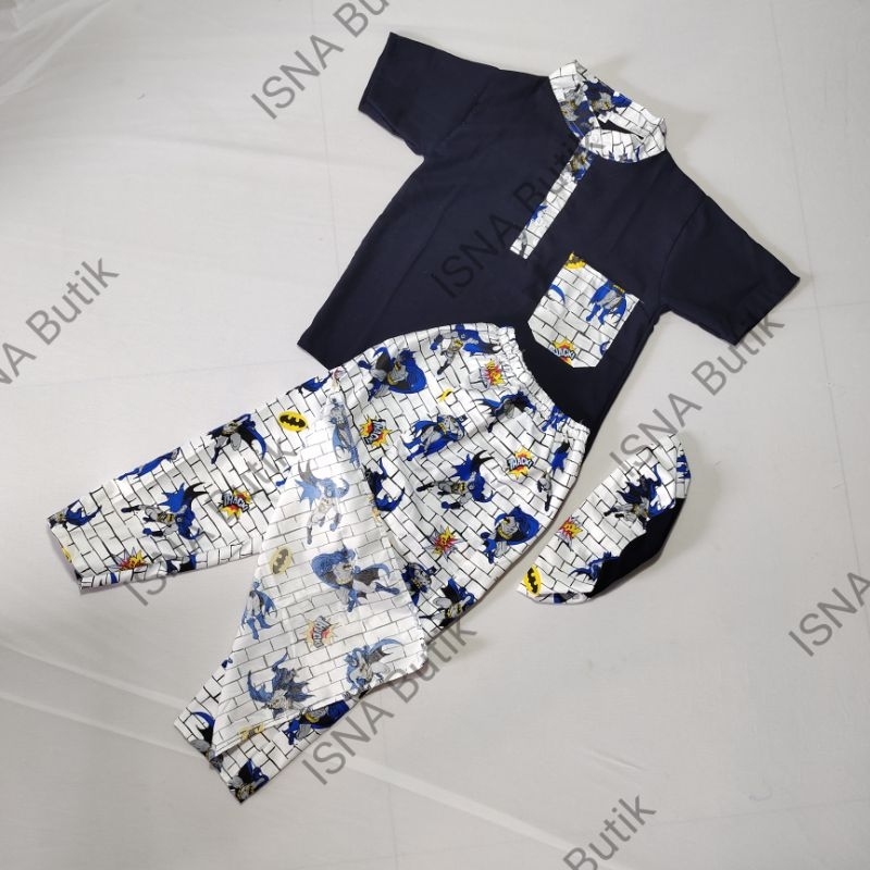 Baju Koko Anak 6 - 10 Tahun / Baju Sarung Koko Peci (Sarkoci) / Sarung Celana Anak / Baju Koko Anak 