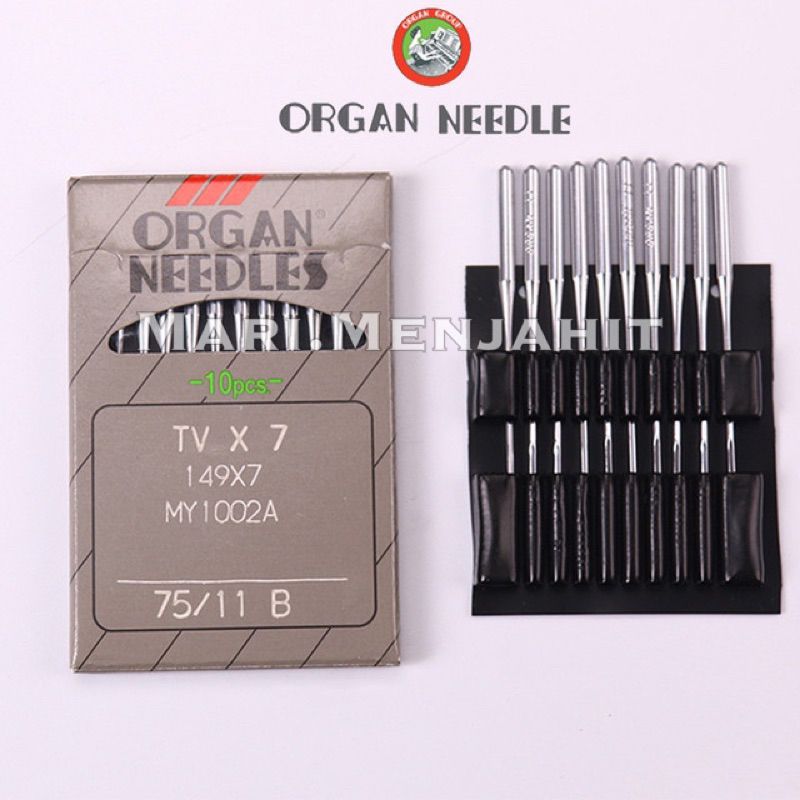 Jarum Mesin Jahit Rantai TVX7 ORGAN NEEDLES JAPAN TV X 7 Mickup Mick up Maikap Maik up Make up Makeup