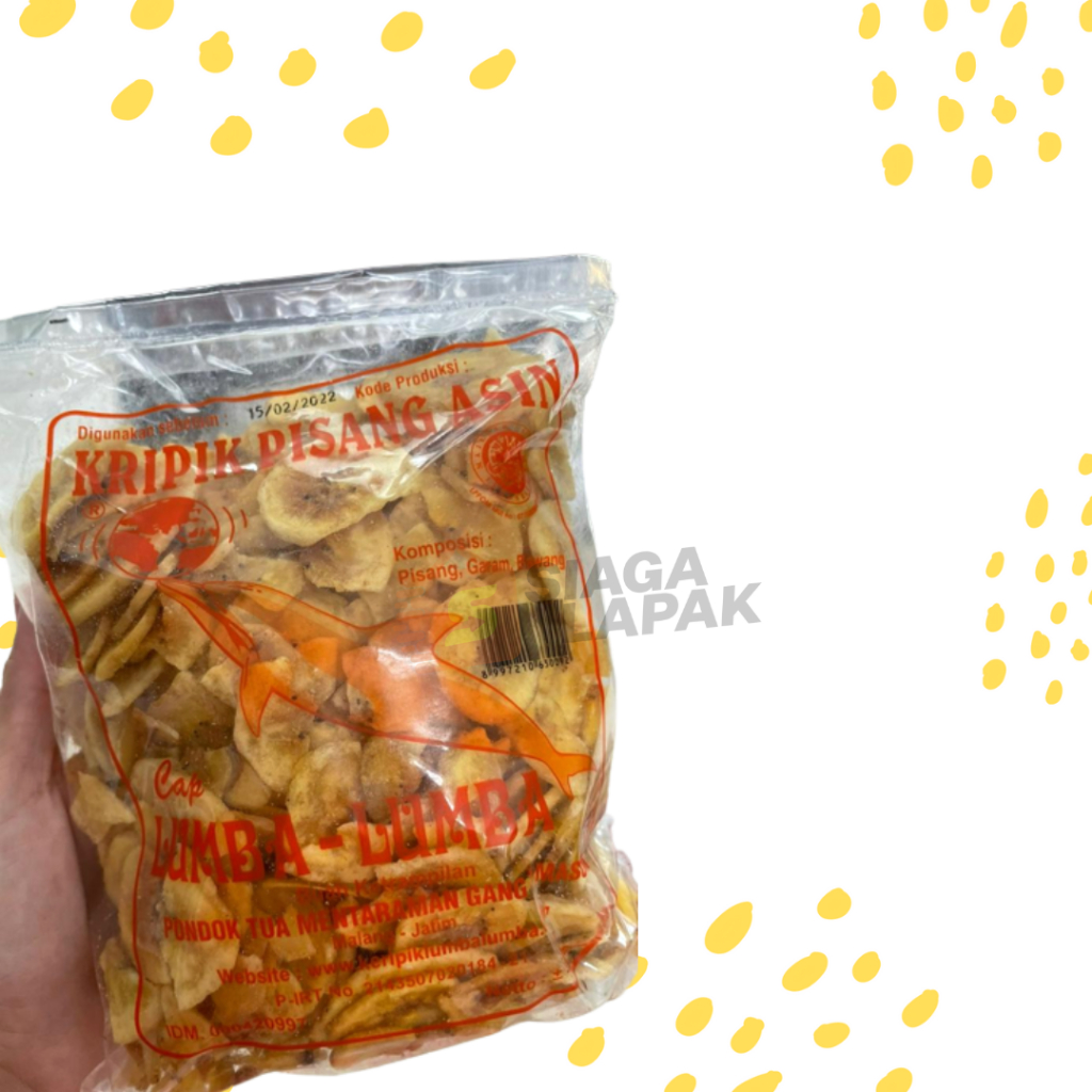 Keripik Pisang Utuh Asin Manis Lumba-Lumba 300 gram Asli Malang