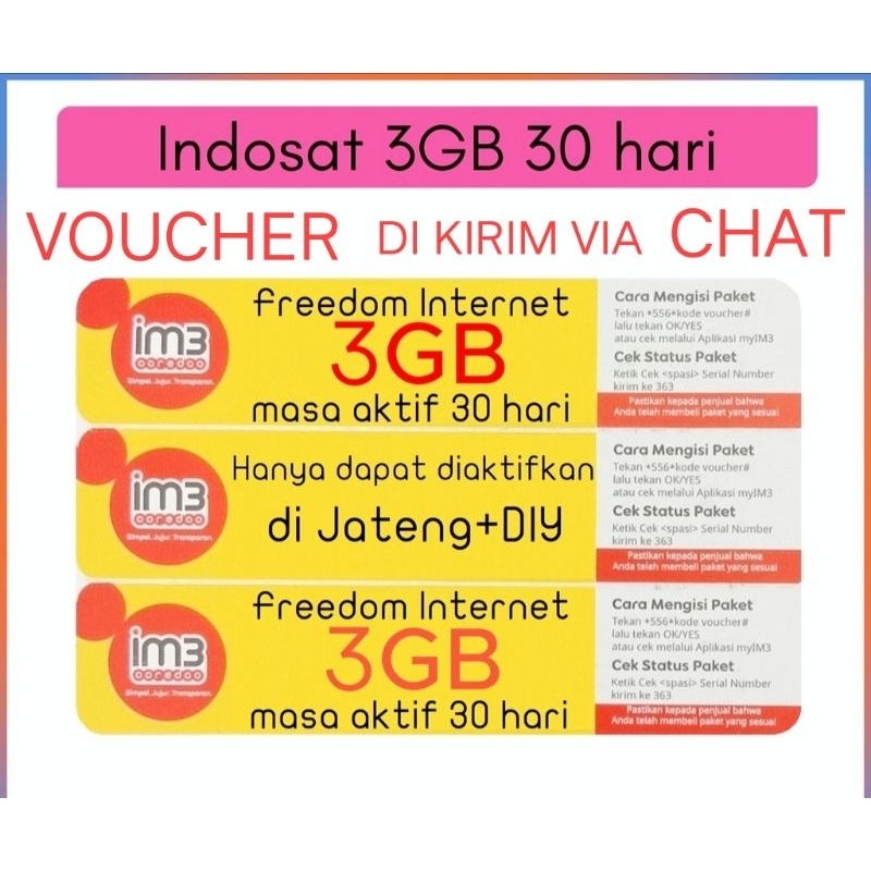INDOSAT 3GB 30HARI