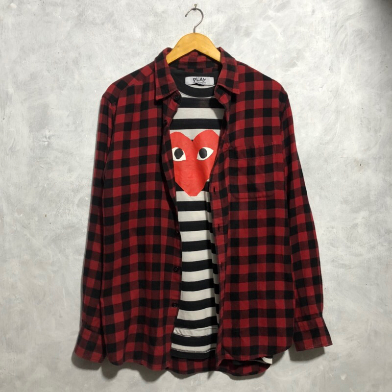 flannel uniqlo bekas second