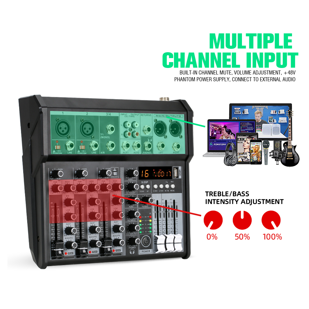 Mixer Audio Profesional YAMAHA PG4S 16DSP bawaan 4/6 saluran mendukung pemutaran Bluetooth/USB/MP3/PC Peralatan rekaman Koleksi instrumen keluarga bernyanyi dj menggunakan