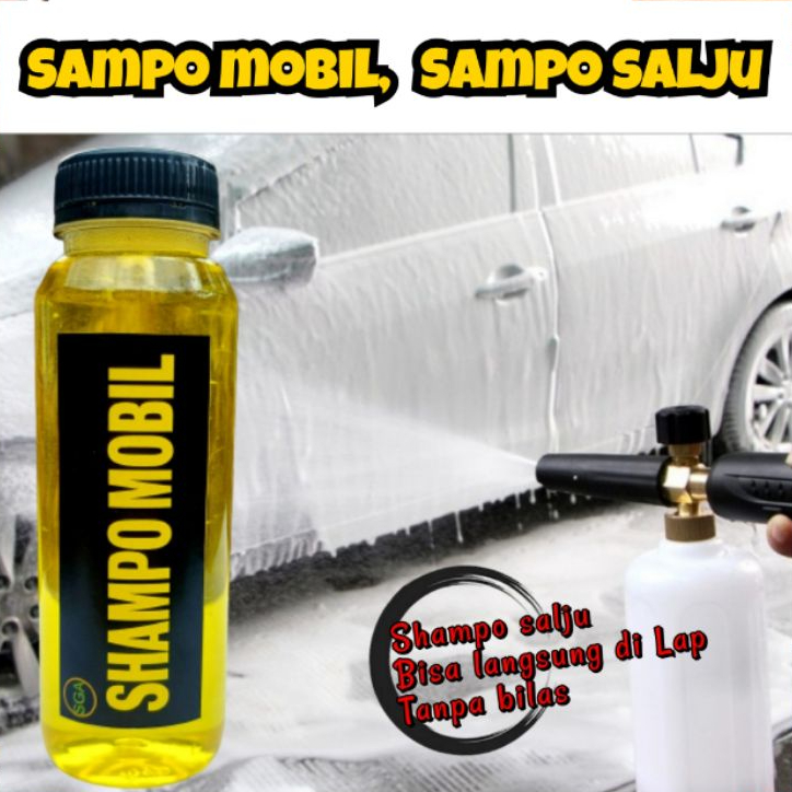 SAMPO MOBIL Car Shampoo Wash&amp;Wax Shampo. Ph Balanced, Foamy 250ml