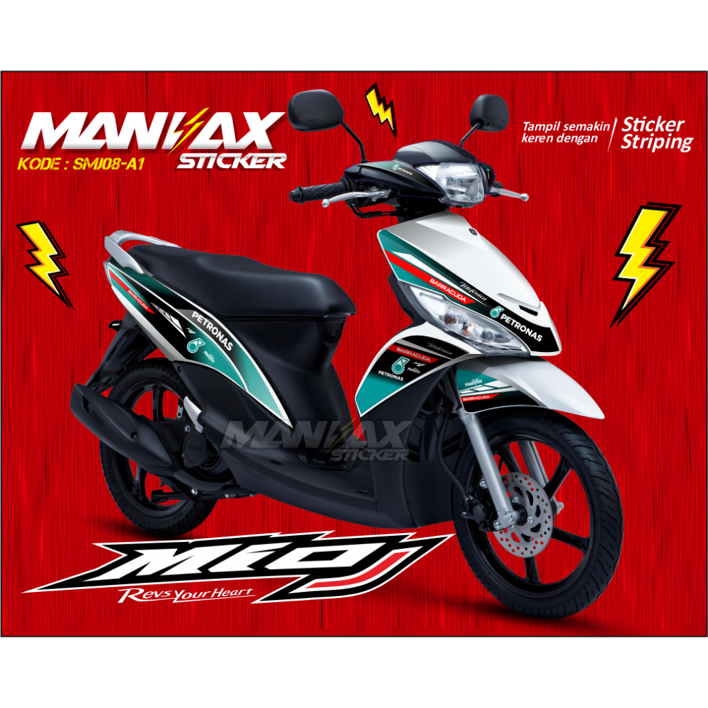 Striping Lis Mio J Variasi / Stiker Striping Mio J Teen 2012 2013 / List Skotlet Mio J Lama