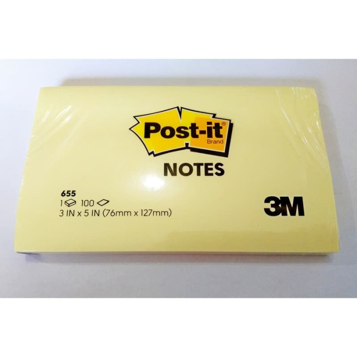 

Post it Kertas Pengingat 655 3M 76mm x 127mm Sticky Notes