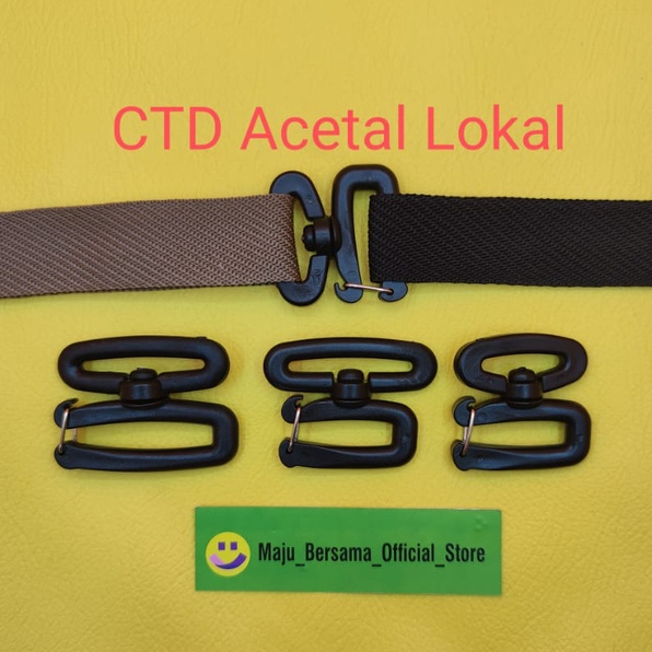 Buckle Acetal Lokal - Ring Hook Double + Kawat isi 120p 3Ukuran SW1