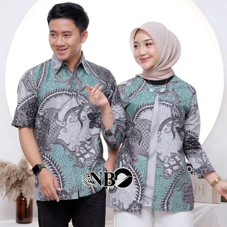 Batik Couple Modern Atasan Blouse Batik Kerja Kantor Wanita Batik Seragam M L XL XXL