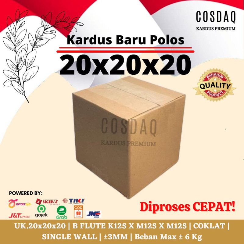 

Box packing ukuran 20x20x20 cm kardus baru