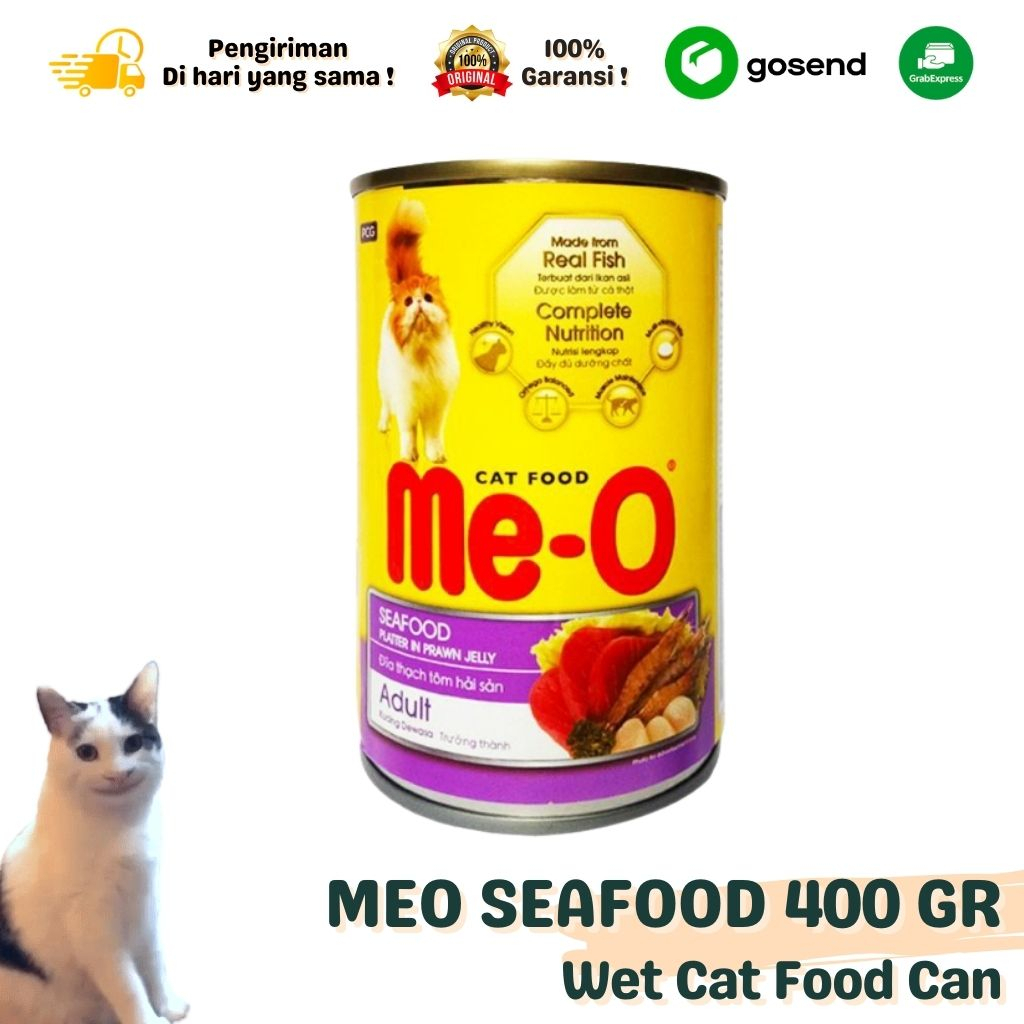 Makanan Kucing Wet Cat Food MEO Kaleng 400 Gr