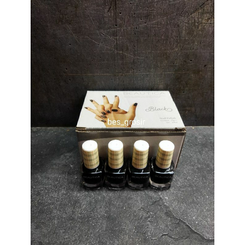 Nail polish beautica hitam ( 12 pcs )