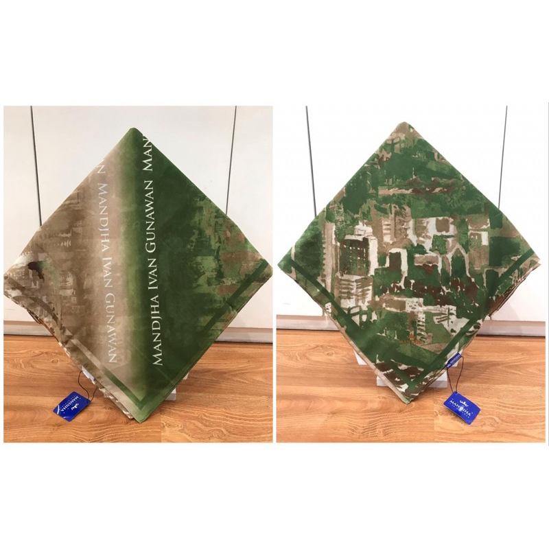 Milan Green Scraf Mandjha Hijab Segi Empat Ivan Gunawan Original | NEW COLLECTION JANUARI 2023