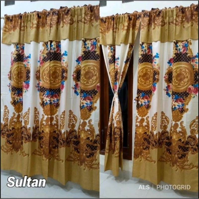 Gorden serut / gorden pintu dan jendela serut motif terbaru / Gorden Pintu Serut Ukuran 100x200cm