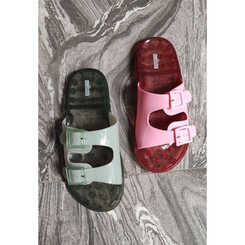 1:1 Ori Mels Wide ad Sandal Slip On Wanita Terbaru