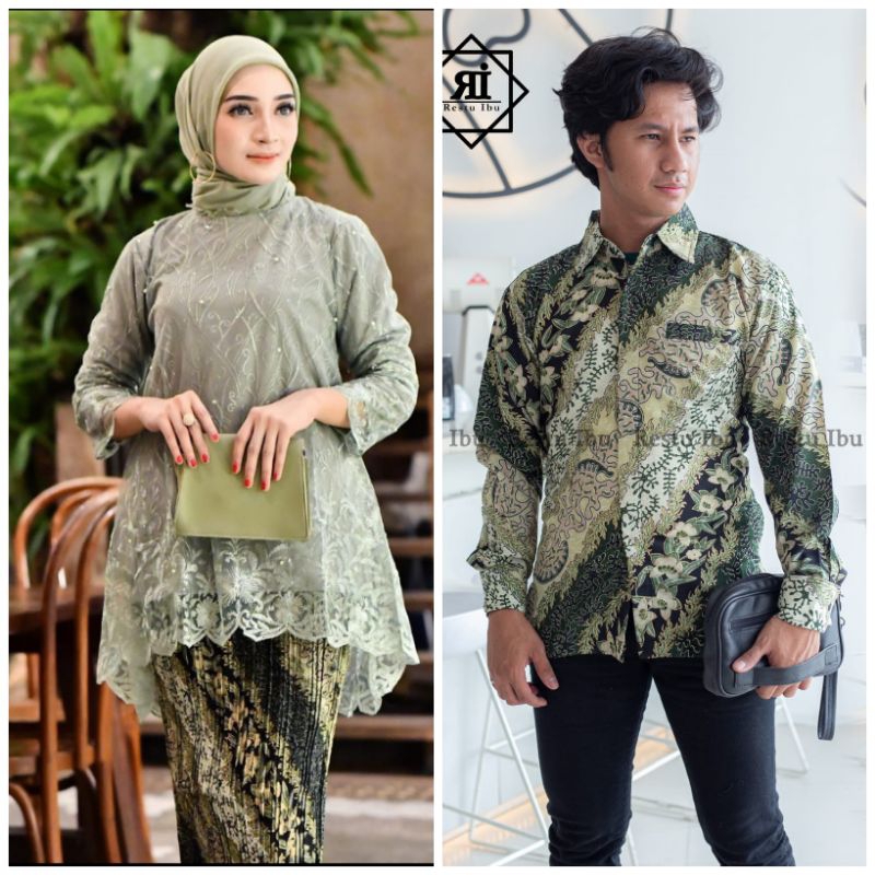 Kebaya Couple Kemeja Batik - Kebaya Couple Tunangan - Kebaya Couple Pesta - Kebaya Couple Tunangan -
