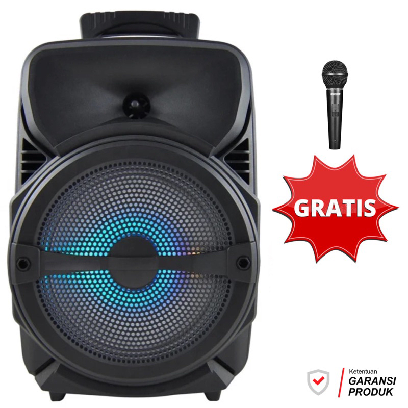 Jual Speaker aktif Karaoke Full Bass Kms 3381 Original Free mic