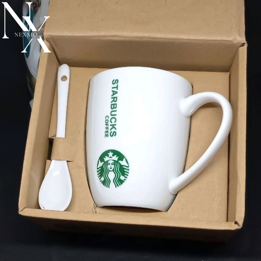 NEXXIO Gelas Cangkir Mug Keramik Starbuk / Gelas Set Strabucks Termurah / Coffee Cup / Cangkir Set Kopi.