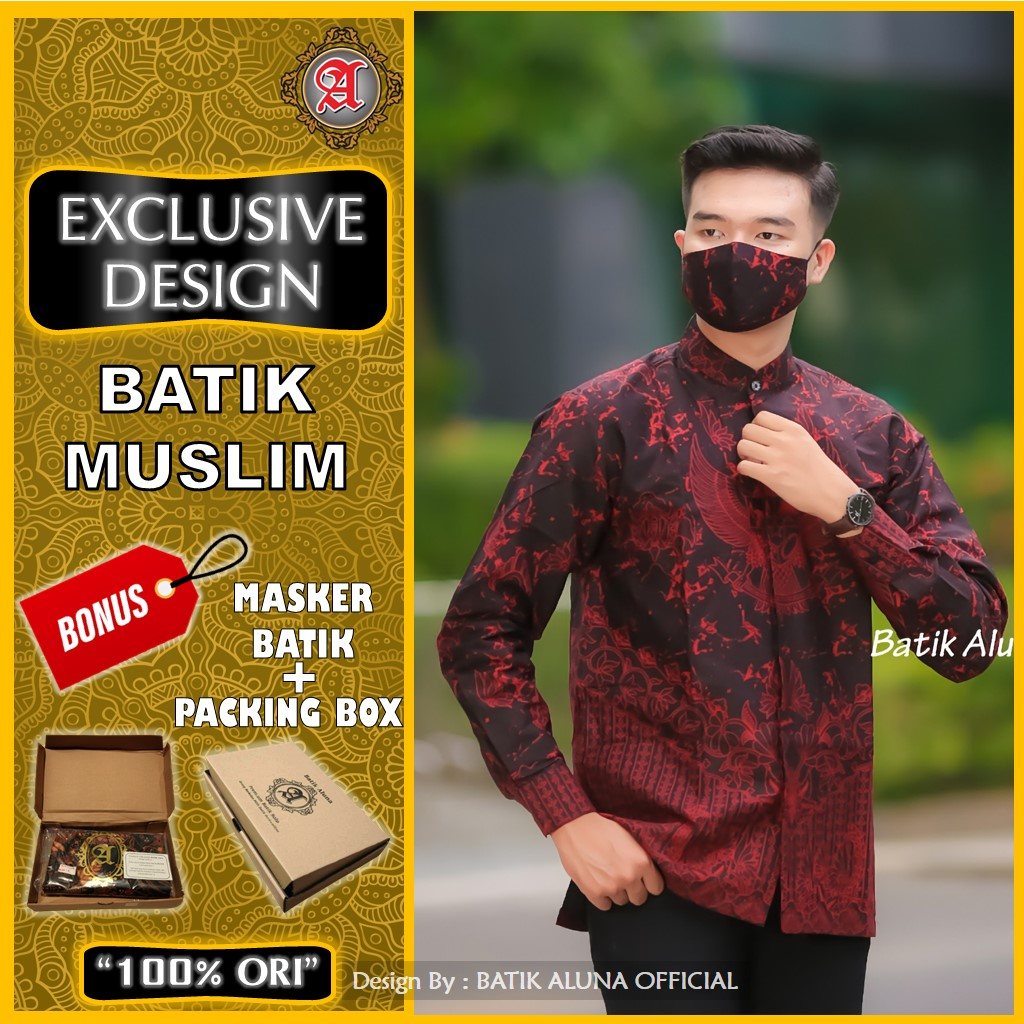 Baju Batik Muslim Pria Lengan Panjang Modern Premium Batik Laki Laki Lengan Panjang Batik Pria Moder