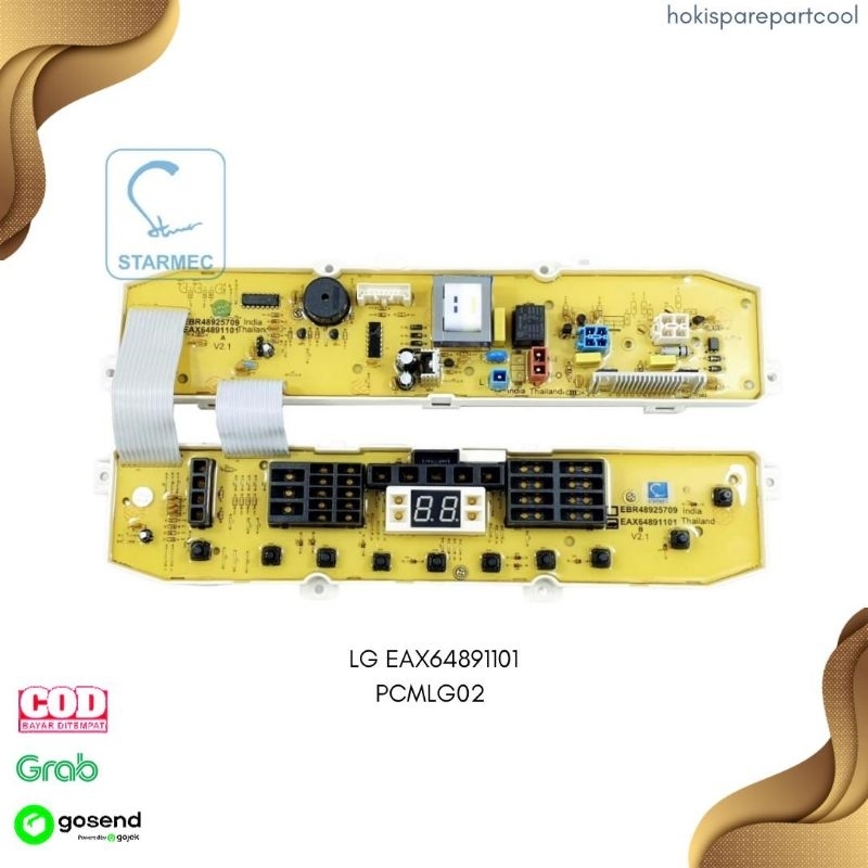 MODUL PCB MESIN CUCI LG TS75VM TS81VM TS91VM ORIGINAL PROGRAM