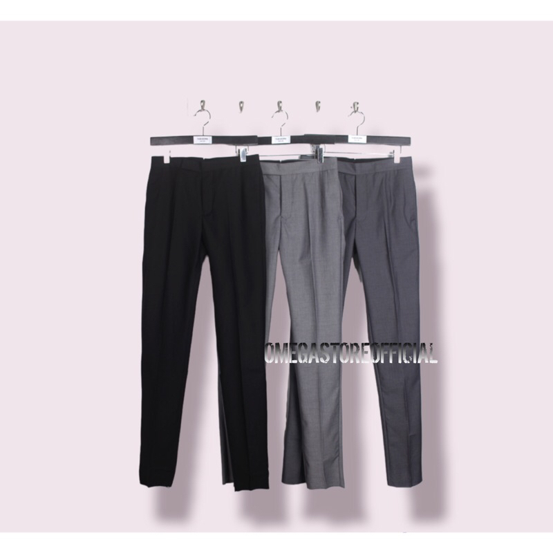 OMEGASTOREOFFICIAL - Celana Ankle Pants Pria (formal, bahan, kantor, kain, kerja) Panjang Slimfit High Premium Quality