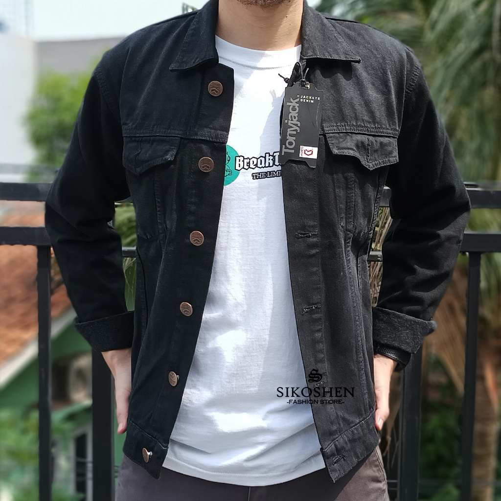 Jaket Jeans Pria TONY JACK Denim Jacket Distro Cowok