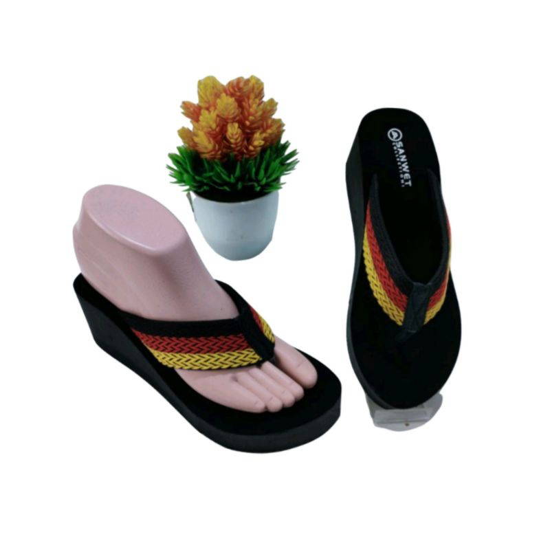 CTS Sandal Jepit Wedges Wanita Flat Shoes