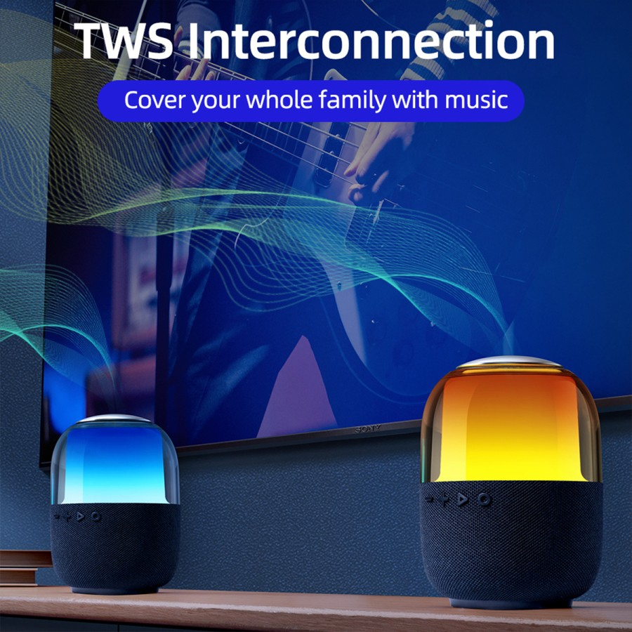 KIIP WIRELESS Y7 BLUETOOTH SPEAKER PORTABLE TWS RGB LED HIFI SOUND