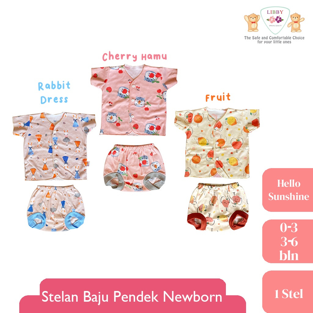 PROMO MURAH LIBBY Setelan PENDEK SETELAN PANJANG Piyama Baju Bayi Libby NB, 3-6,S,M,L, 2L,XL, XXL Pakaian Bayi Libby MASTER