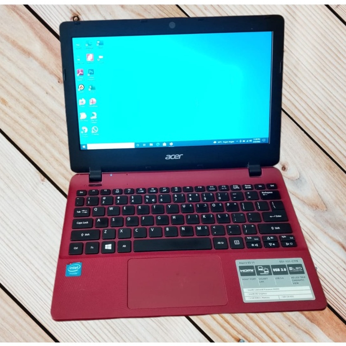 NOTEBOOK SECOND ACER RAM 4GB HDD 500GB 12 INC GENERASI BARU WINDOWS10  SIAP PAKAI