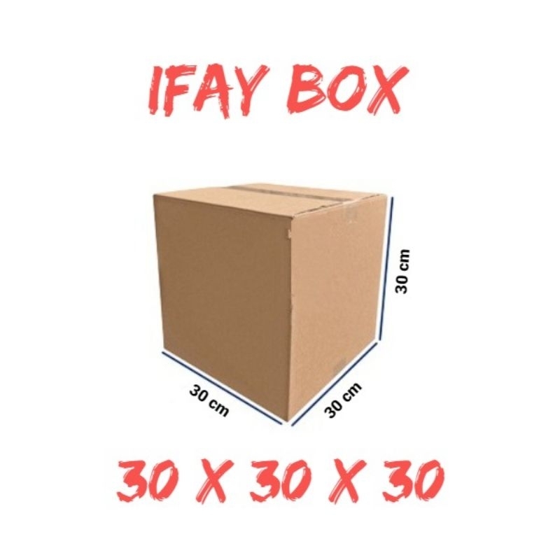 

Kardus box Ukuran 30x30x30 cm Single wall polos