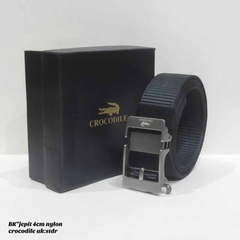 Ikat pinggang crocodile Nylon jepit Gesper belt premium Quality