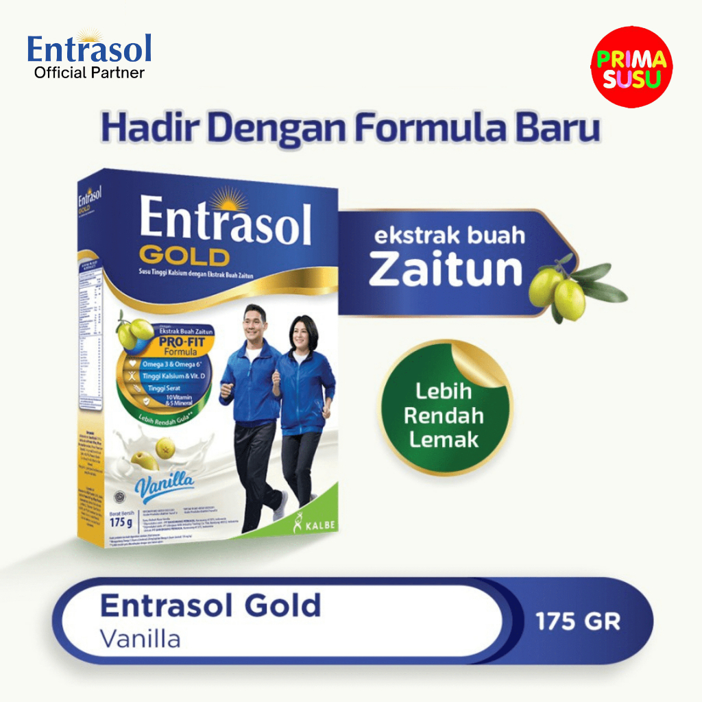 Entrasol Gold 175 Gr, Cokelat, Original, Vanila