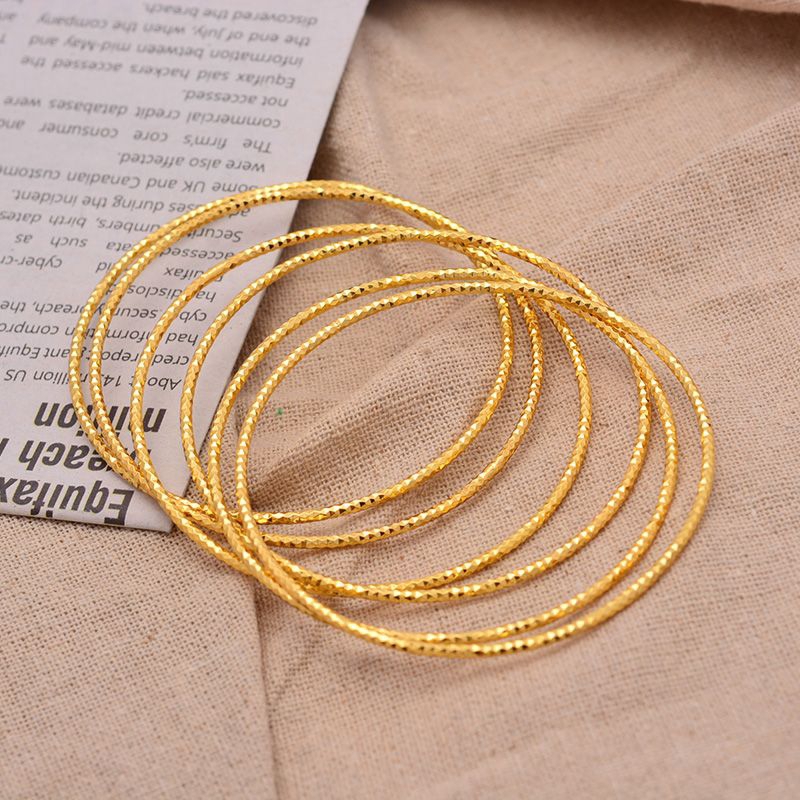 Gelang Keroncong Wanita Titanium Lapis Emas Aksesoris Fashion