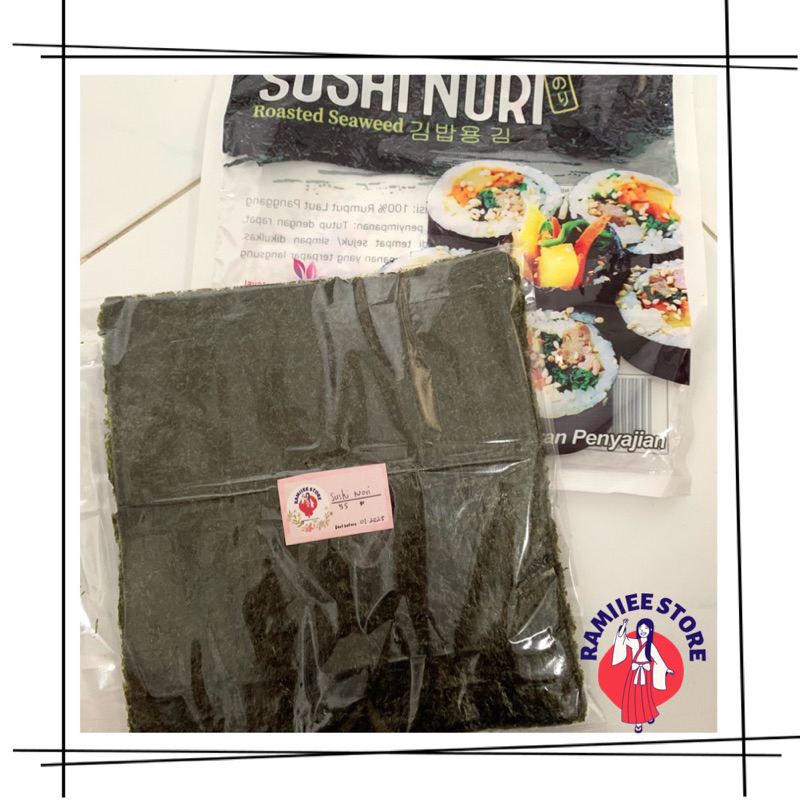 Jual Repacking Lembar Sushi Nori Halal Seaweed Rumput Laut Sushi Untuk Kimbab Gimbab