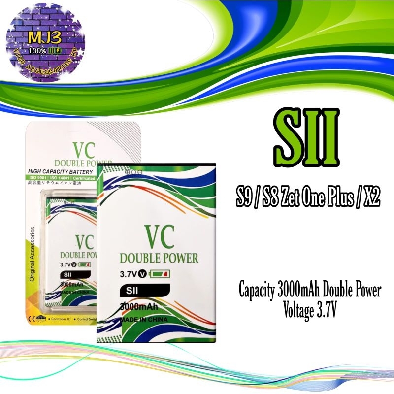 Baterai VC Double Power SII / S8 jet one+ / S9 / S11 battery batre