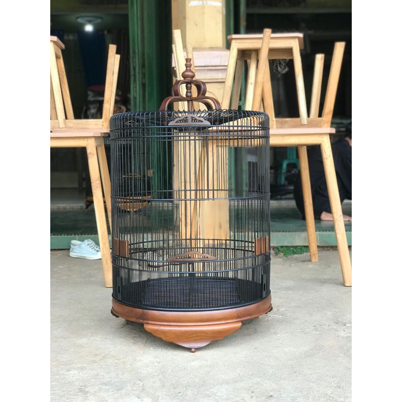 sangkar murai kayu jati mentah