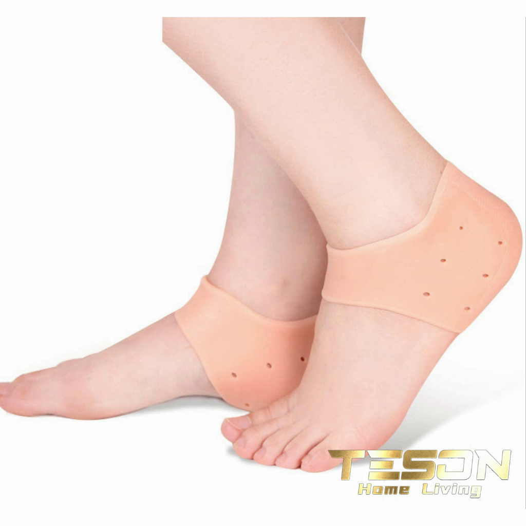 Kaos Kaki Pelindung Tumit Pecah Silikon Gel Insole / Heel Socks
