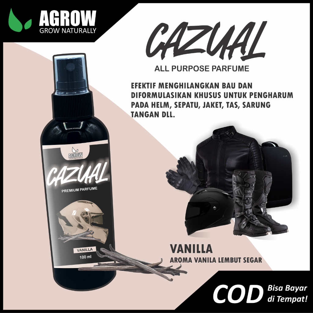 CAZUAL Parfum Aroma Vanilla Helm Sepatu Penghilang Bau Anti Bakteri Pengharum Tas Pewangi Jaket By Agrow