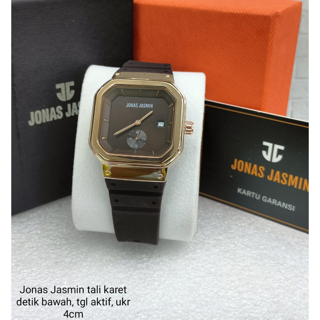 BEST SELLER JAM TANGAN WANITA JONAS JASMIN M100 TALI RUBBER TANGGAL DETIK BAWAH AKTIF DM 4.0 FREE BOX &amp; BATERAI || JAM TANGAN FASHION WANITA JAM TANGAN CEWEK MURAH