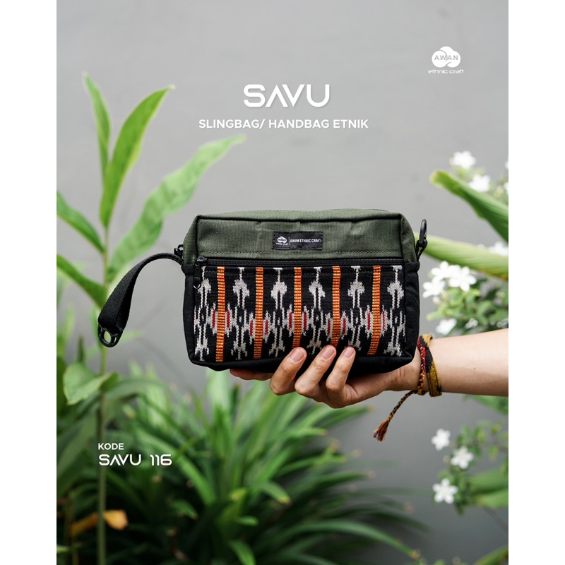 Slingbag atau Handbag Tenun Etnik Pria Wanita Savu116