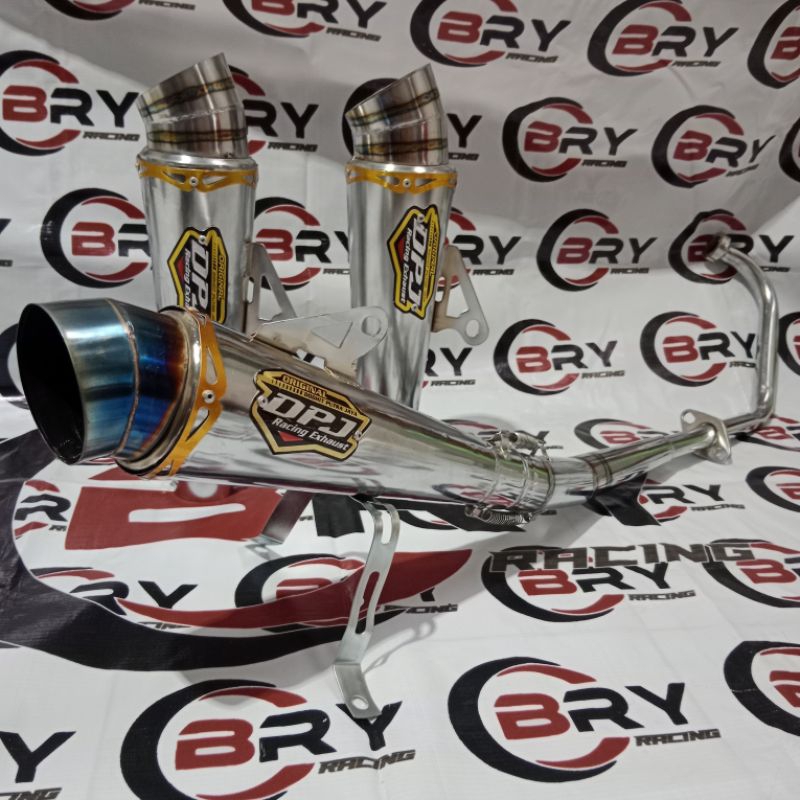 Knalpot dpj conger biru racing jupiter mx old/new satria fu