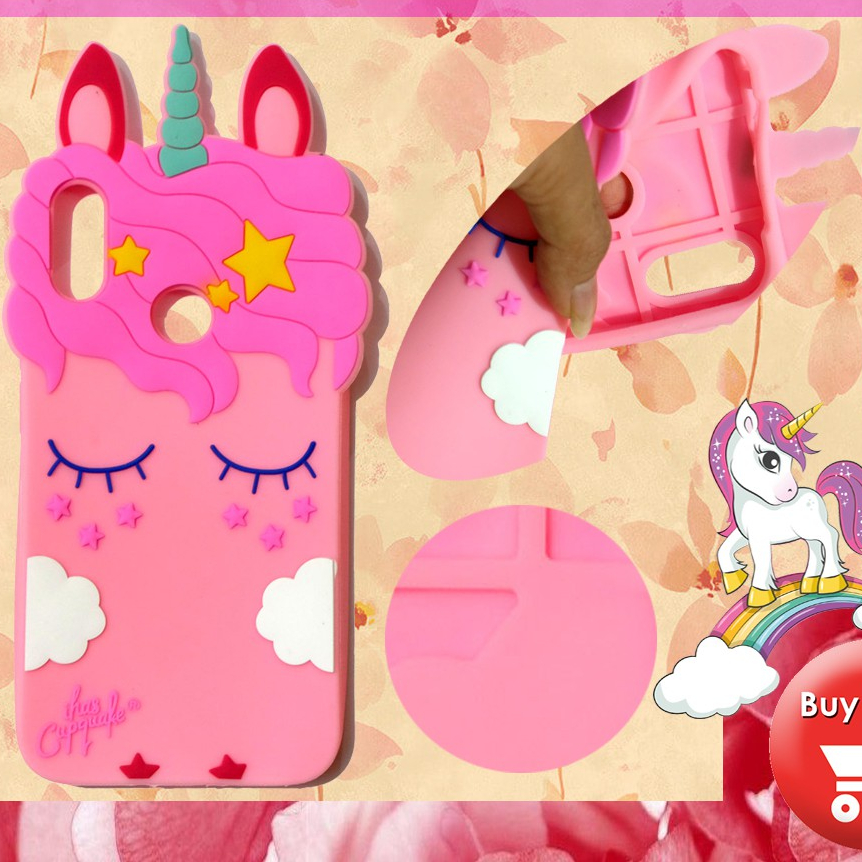 Silikon 3D Karakter Xiaomi Mi A2 Lite / Redmi 6 Pro Unicorn 3D Case Boneka Xiaomi MiA2 Lite Silikon 4D Casing Xiaomi Redmi 6 Pro