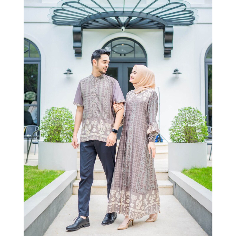 [READY STOCK, LANGSUNG KIRIM] KIA SARIMBIT COUPLE KELUARGA - GAMIS COUPLE SARIMBIT PESTA MAXI MOTIF 