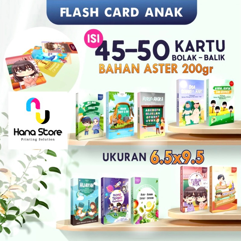 Jual FLASH CARD EDUKASI ANAK ISI 45-50 KARTU / flashcard anak /kartu