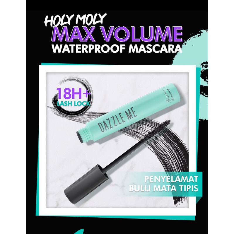 [BISA COD] DAZZLE ME Holy Moly Volume Mascara - Maskara Dazzle Me - Maskara Waterproof - Maskara Dazel Me