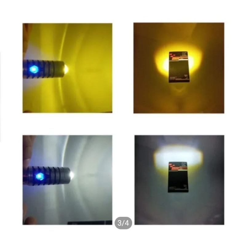 Lampu LED depan motor H6 LS2 laser HI LOW Luminos DC Double Colour