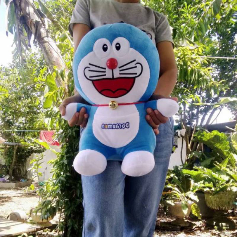 Boneka Doraemon 55 Cm Dan Boba Jumbo Lucu Lembut Cangkir Milk Tea Bahan Yelvo Tinggi 35CM &amp; 50CM Label SNI Murah Viral
