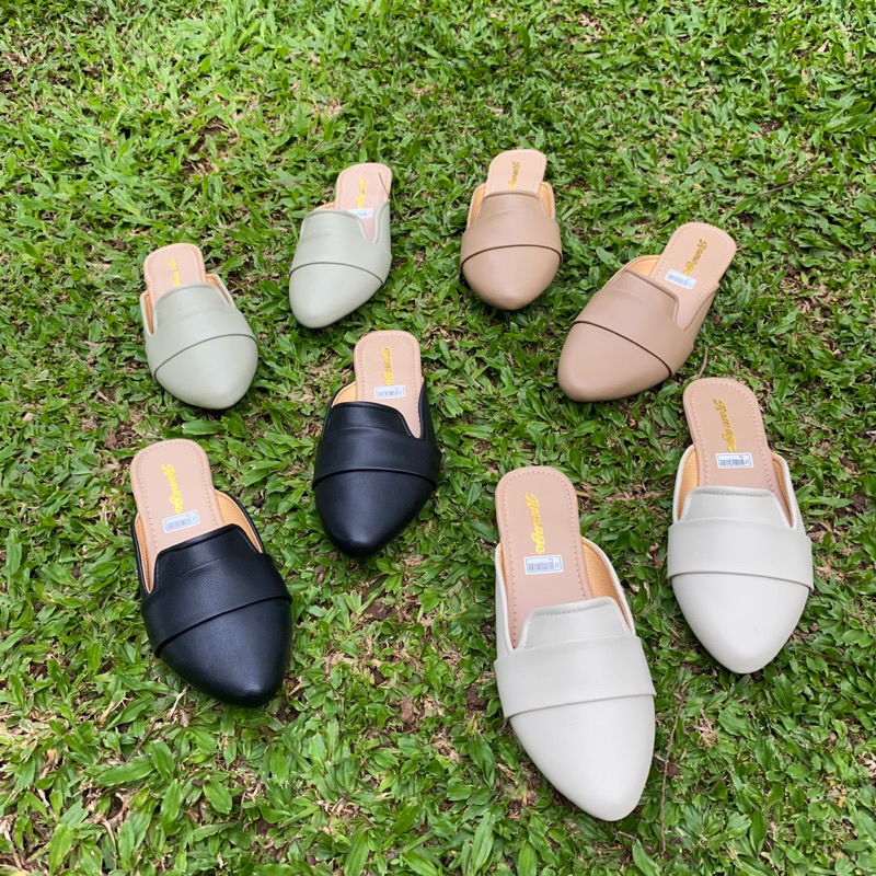 Sepatu flat Shoes wanita Mules Sol Karet Non Slip AP-01