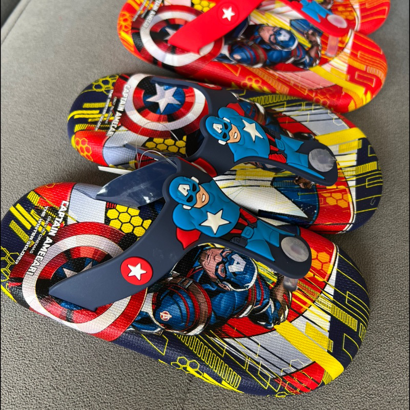 SANDAL SLOP ANAK IMPORT KARET CAPTAIN AMERICA