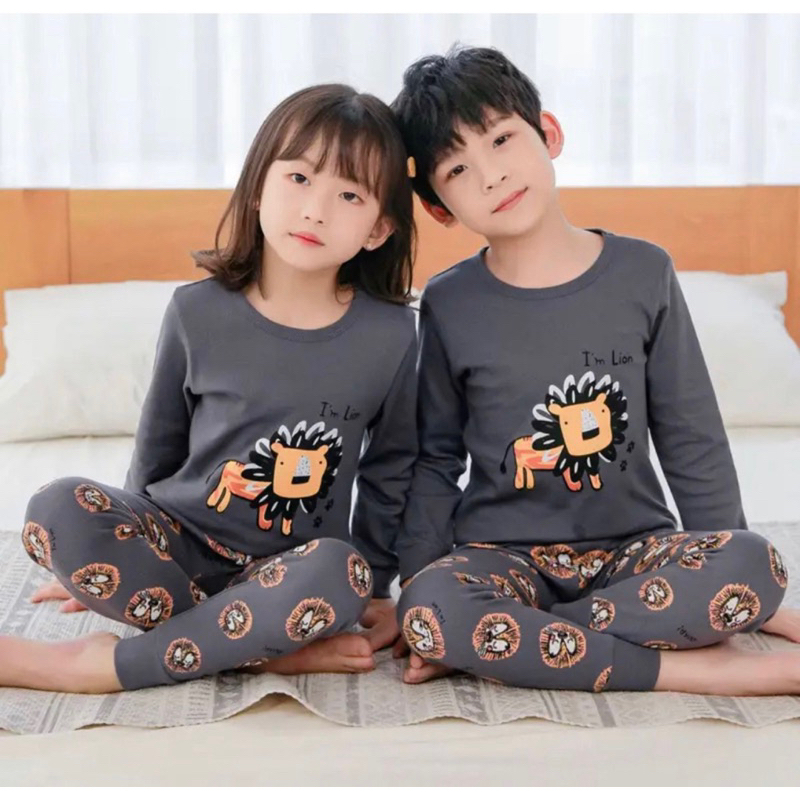 KAOS PIYAMA ANAK SETELAN BAJU TIDUR ANAK LAKI DAN PEREMPUAN 1-5 GROSIR ARDAN