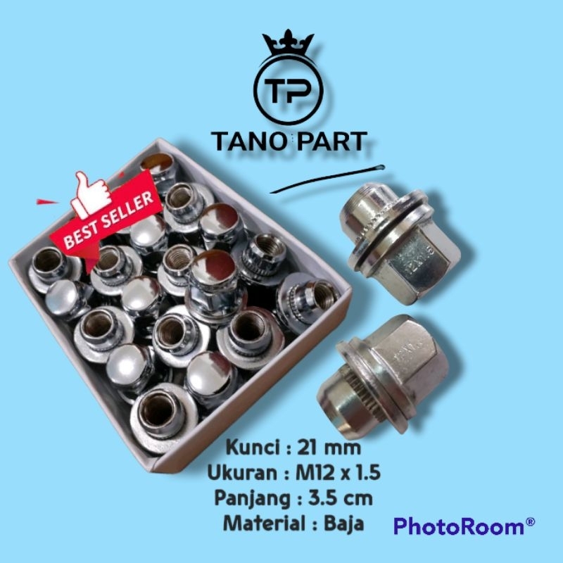 Mur Roda Racing Fujita Baut Lugnut Kuda 1.5 Mobil Honda Civic Jazz Mobilio Isi 20pcs Bahan Baja